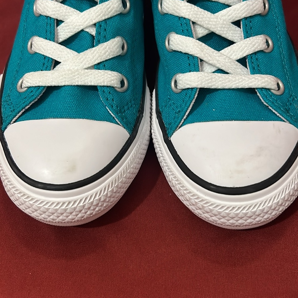 Converse Kid’s / Juniors CTAS Madison Low Canvas Turbo Green Sneakers 666374F - Picture 3 of 9